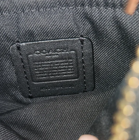 Coach Kitt Black Leather Messenger Crossbody Bag Purse - Picture 4 of 4